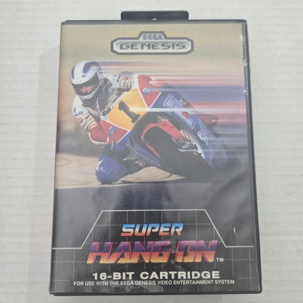 Super Hang-On Sega Genesis 1989 With Original Clamshell Case Tested Game